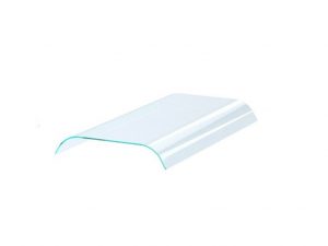 Aufsatzbord mit doppelt abgerundet glas 2/1