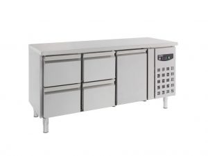 Kühltisch 417 Liter / 1 Türen und 4 Schubladen / 1795x700x850 mm
