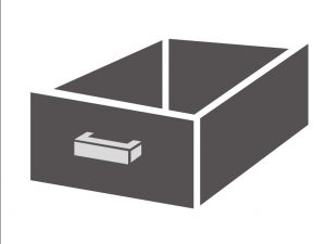 Schubladenreihe 1 schube für tisch 700