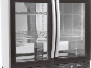 Barkühler schwarz 2 komplette glastüren