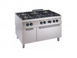 Gasherd mir 6 Brenner und  Gasbackofen 1200 x 900 mm