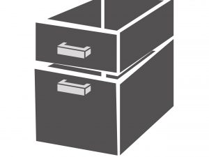 Schubladenblock 2/3 monoblock soft closing