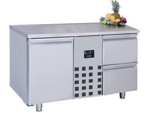 Kühltisch 281 Liter / 1 Tür und 2 Schubladen Monoblock / 1300x700x850 mm
